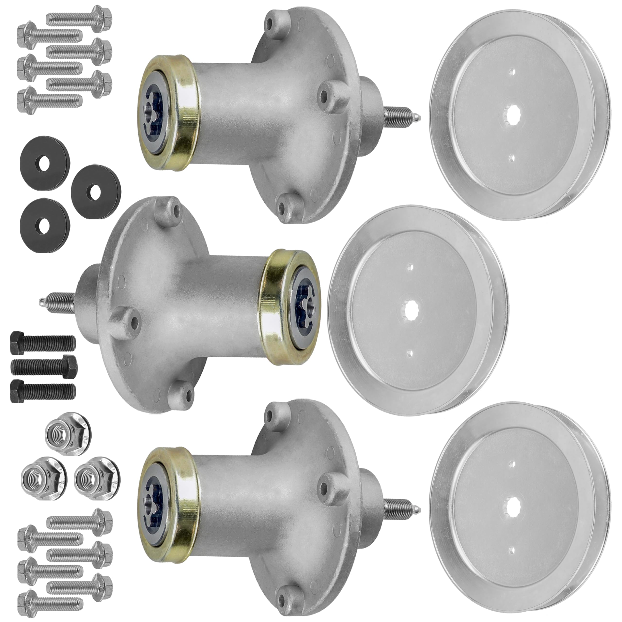 Amazon.com : Caltric 3 x Spindle Assembly with Pulley Compatible