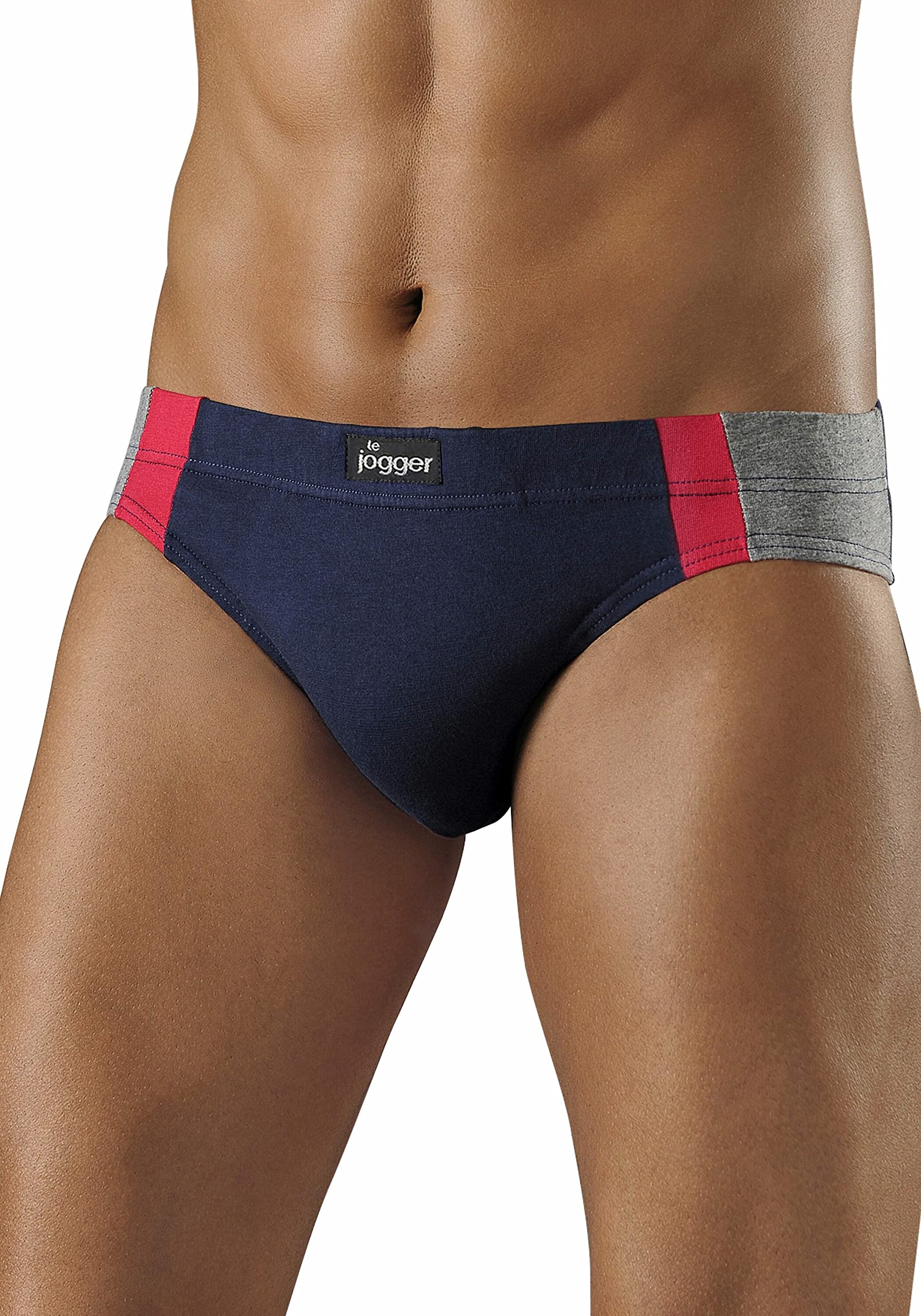 Le Jogger Herren Slip 4er Pack, Basic Slips für jeden Tag, atmungsaktiv, hautfreundlich und angenehm zu tragen