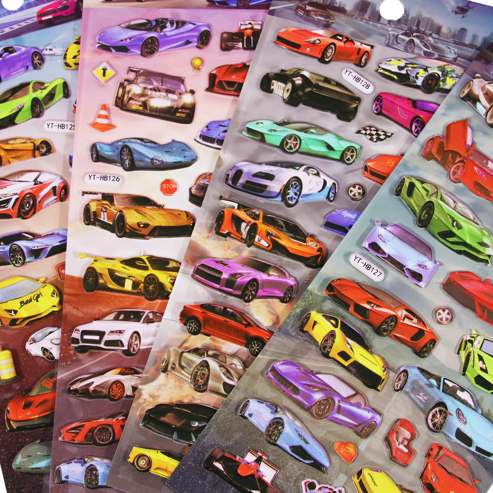 TIESOME 3D gezwollen stickers voor kinderen, 12 vellen auto's en vrachtwagenstickers kinderstickers leraar beloningsstickers doe-het-zelf decoratie sticker voor knutselen scrapbooking meisje jongen TIESOME 3D gezwollen stickers voor kinderen, 12 vellen auto's en vrachtwagenstickers kinderstickers leraar beloningsstickers doe-het-zelf decoratie sticker voor knutselen scrapbooking meisje jongen