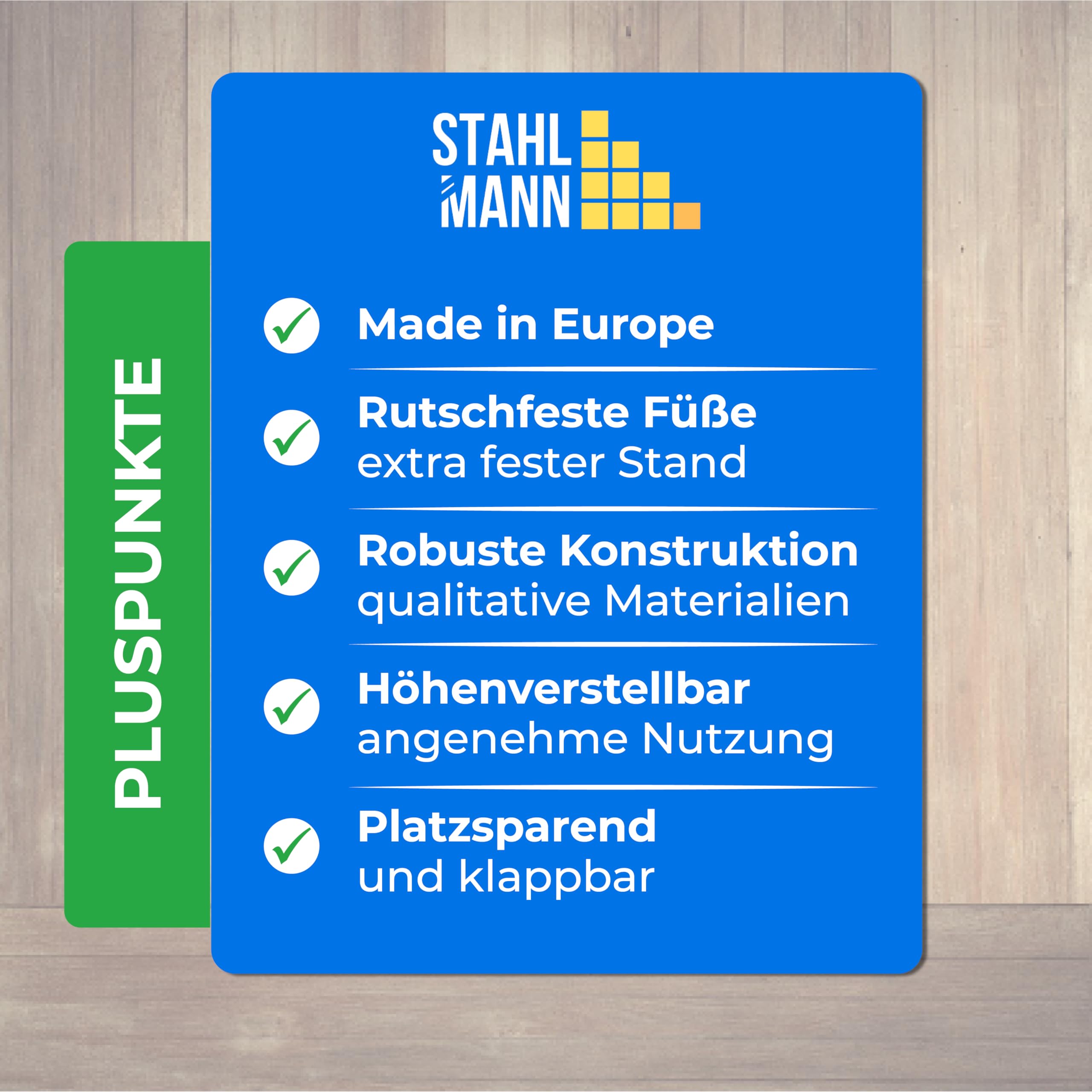 NUR FÜR Kurze Zeit! STAHLMANN ® großes Bügelbrett [120x38 Bügelfläche] mit Kleidungsplatte – robuster Bügeltisch – extra stabiles Bügelbrett [Made IN EU] – Tischbügelbrett