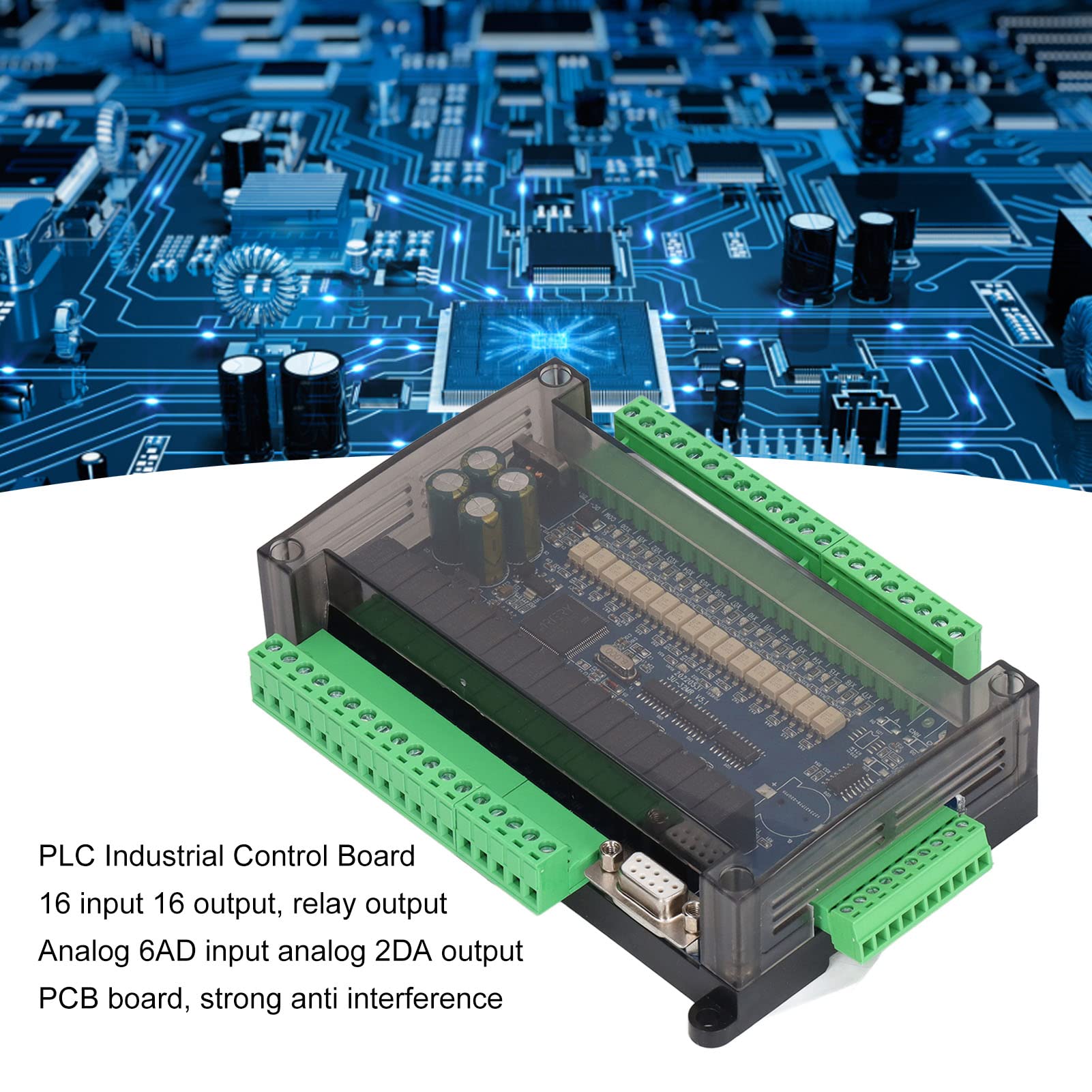 Tablero de Control Industrial 24 VCC, 16 Entradas y 16 Salidas