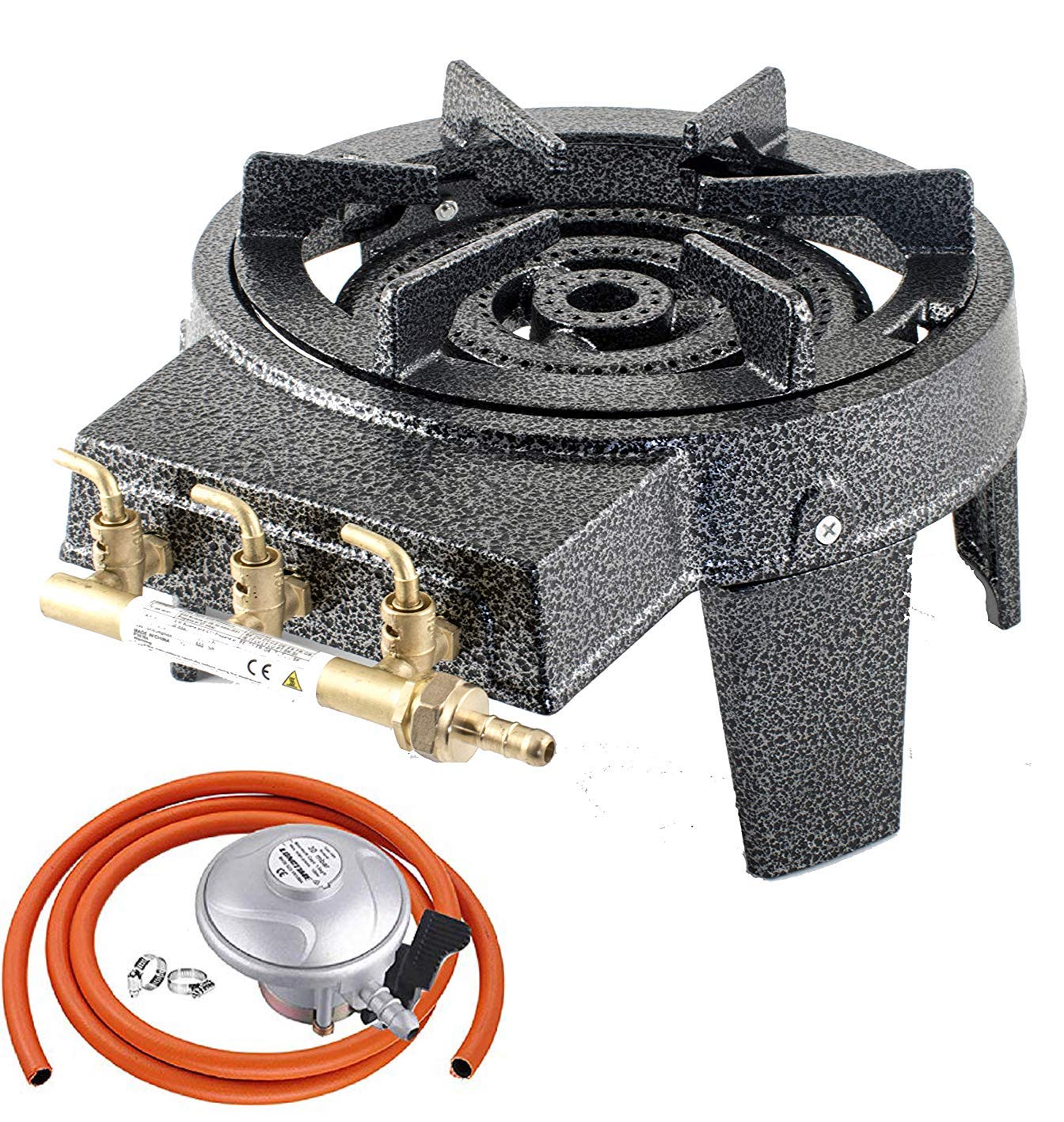Buy NJ GB17 Gas Burner Ring Cast Iron Large Boiling Ring Triple LPG Cooker Outdoor Wok Stove
