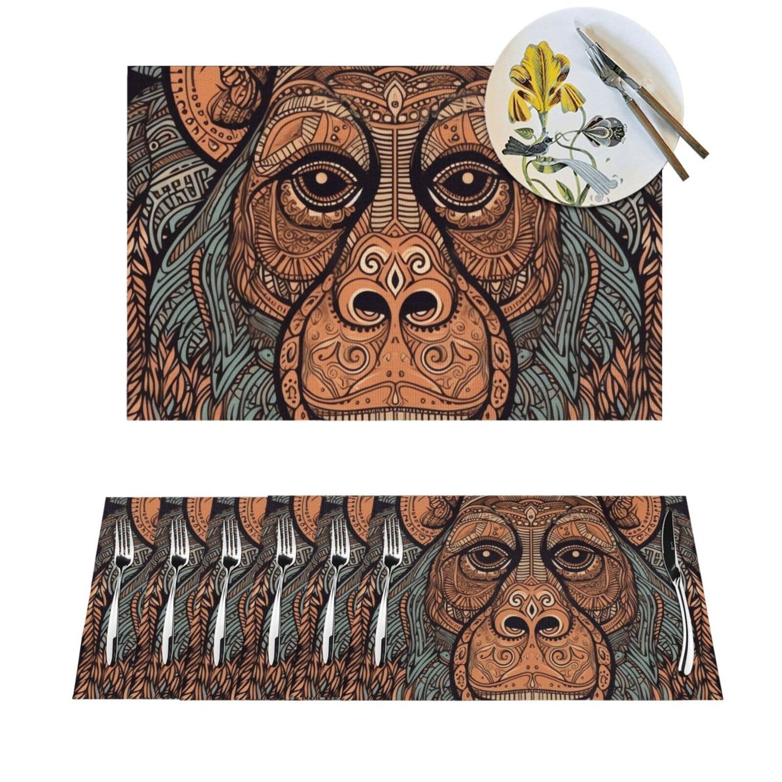 Set de table pour extérieur et intérieur lot de 4 PVC pour repas de jardin