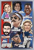 Vista 25 de Trends International Ted Lasso - Character Grid Wall Poster, 22.4L x 14.7W, Black Framed Version
