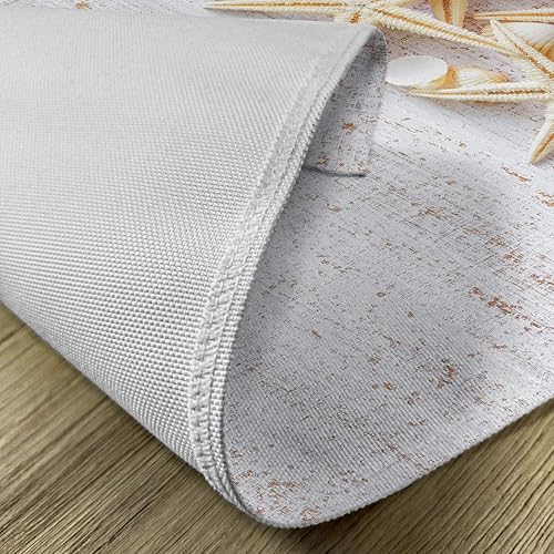 Miniatura 5 de Ambesonne Seashells Place Mats - Juego de 4, estrella de mar marina en dirección vertical, superficie de madera, impresión náutica del océano,