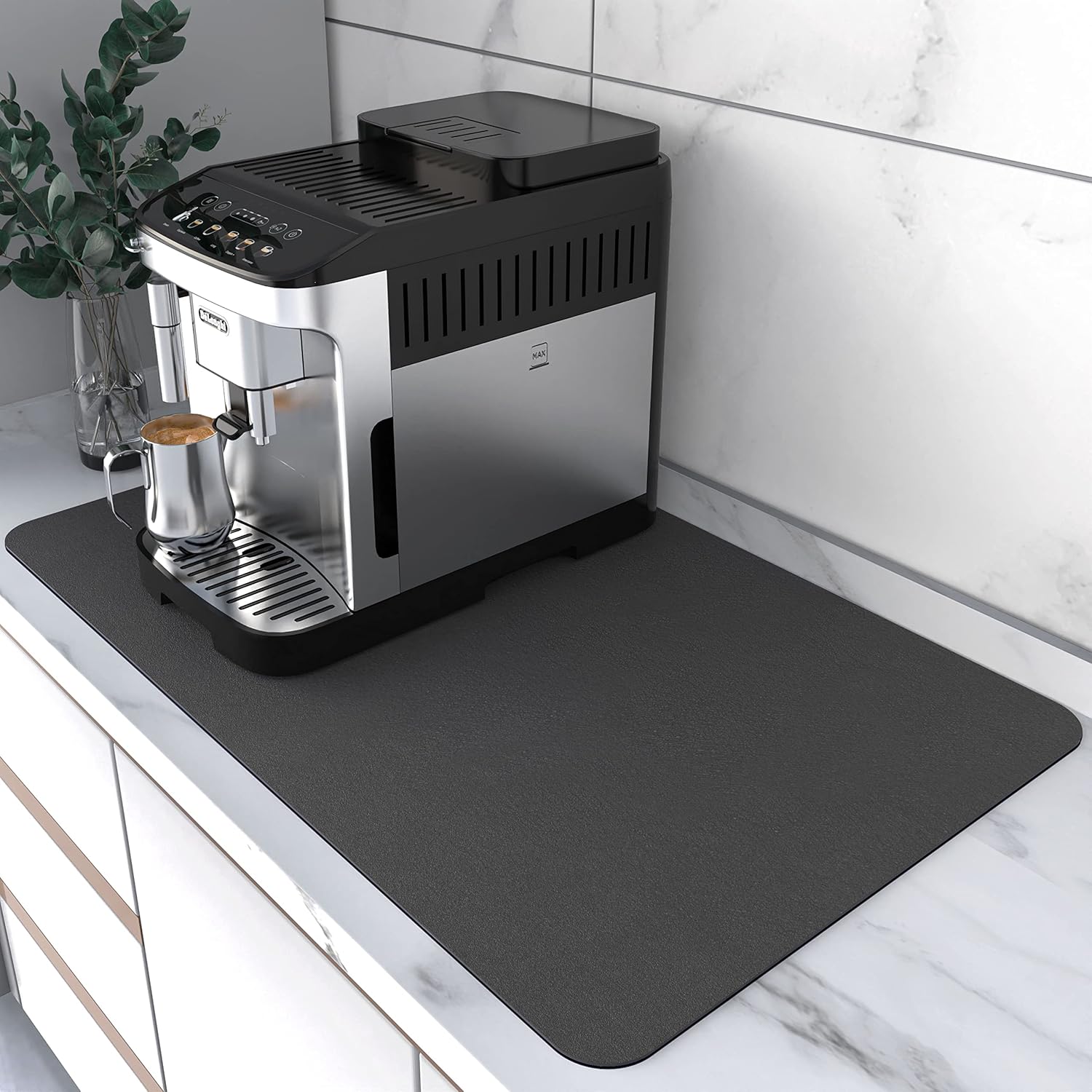 Coffee Bar Mat PoYang Coffee Maker Mat for Countertops Hide Stains, 16