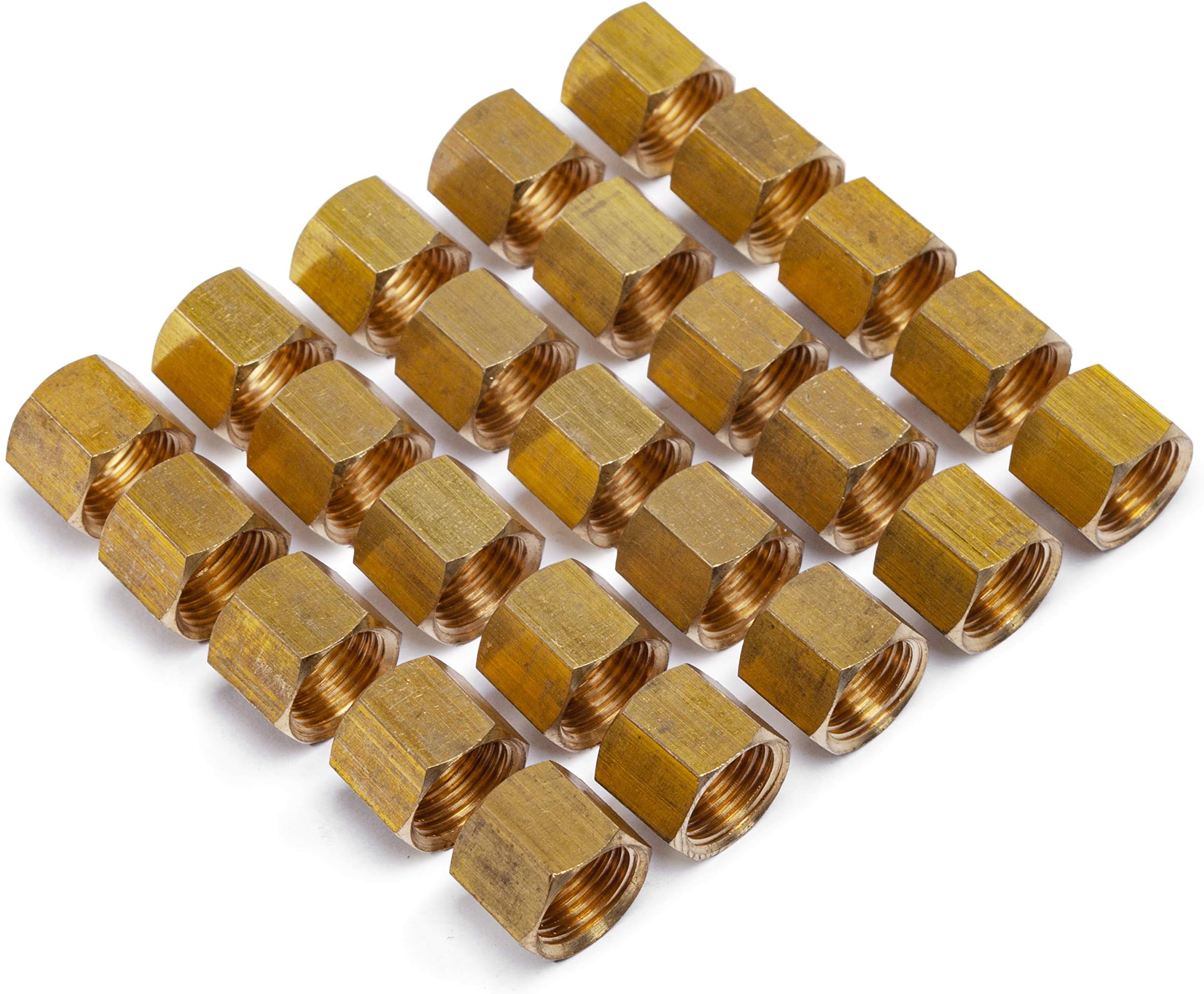 Amazon.com: LTWFITTING 1/4-Inch Brass Compression Nut,Brass Compression ...