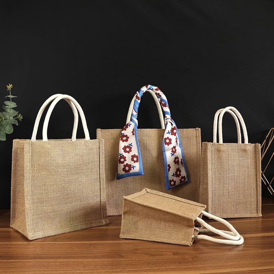 Jute Tote Bag, Easy DIY, Burlap Tote Bags Lined with Pe Film