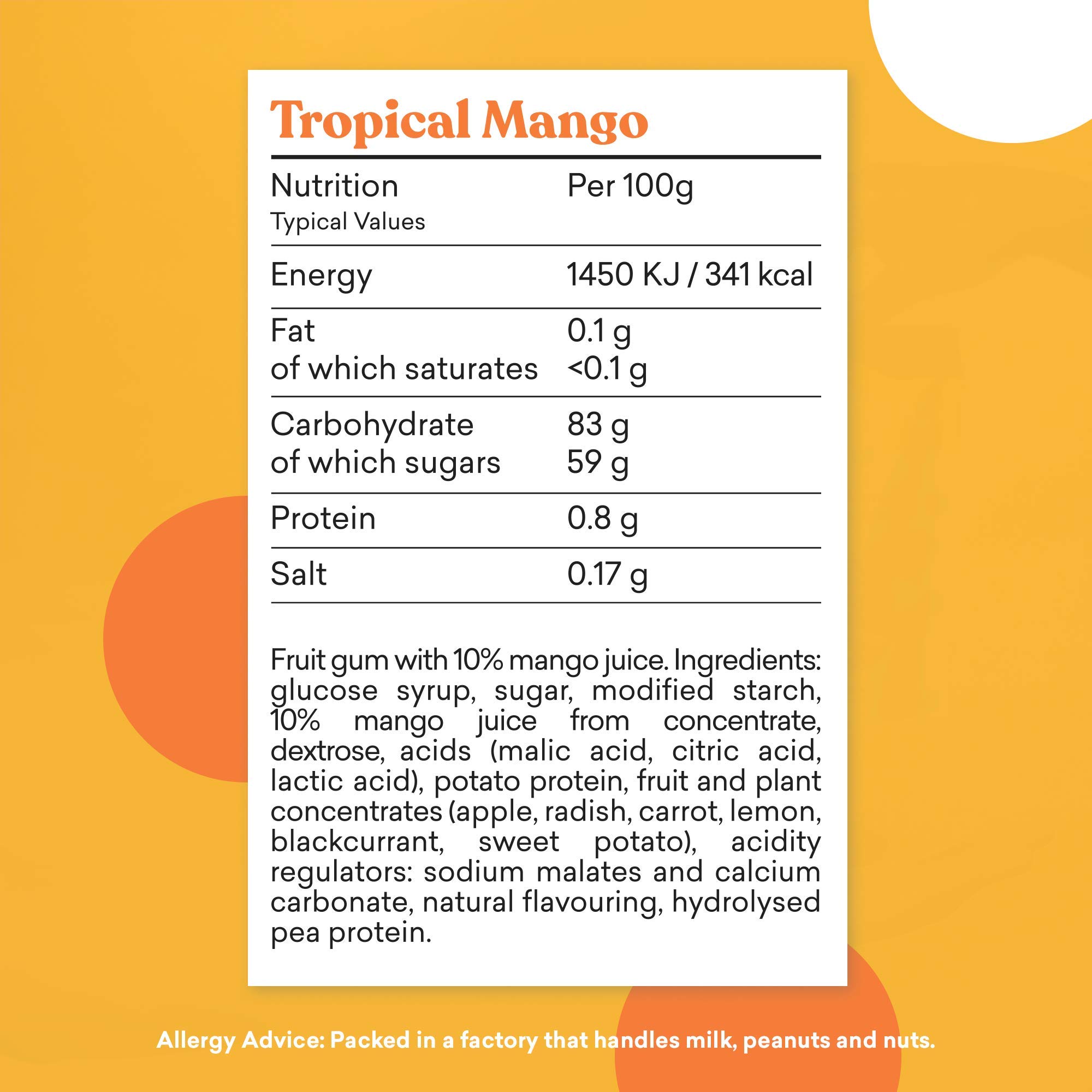 Candy Kittens Tropical Mango Vegan Gourmet Sweets Palm Oil Free Gummy