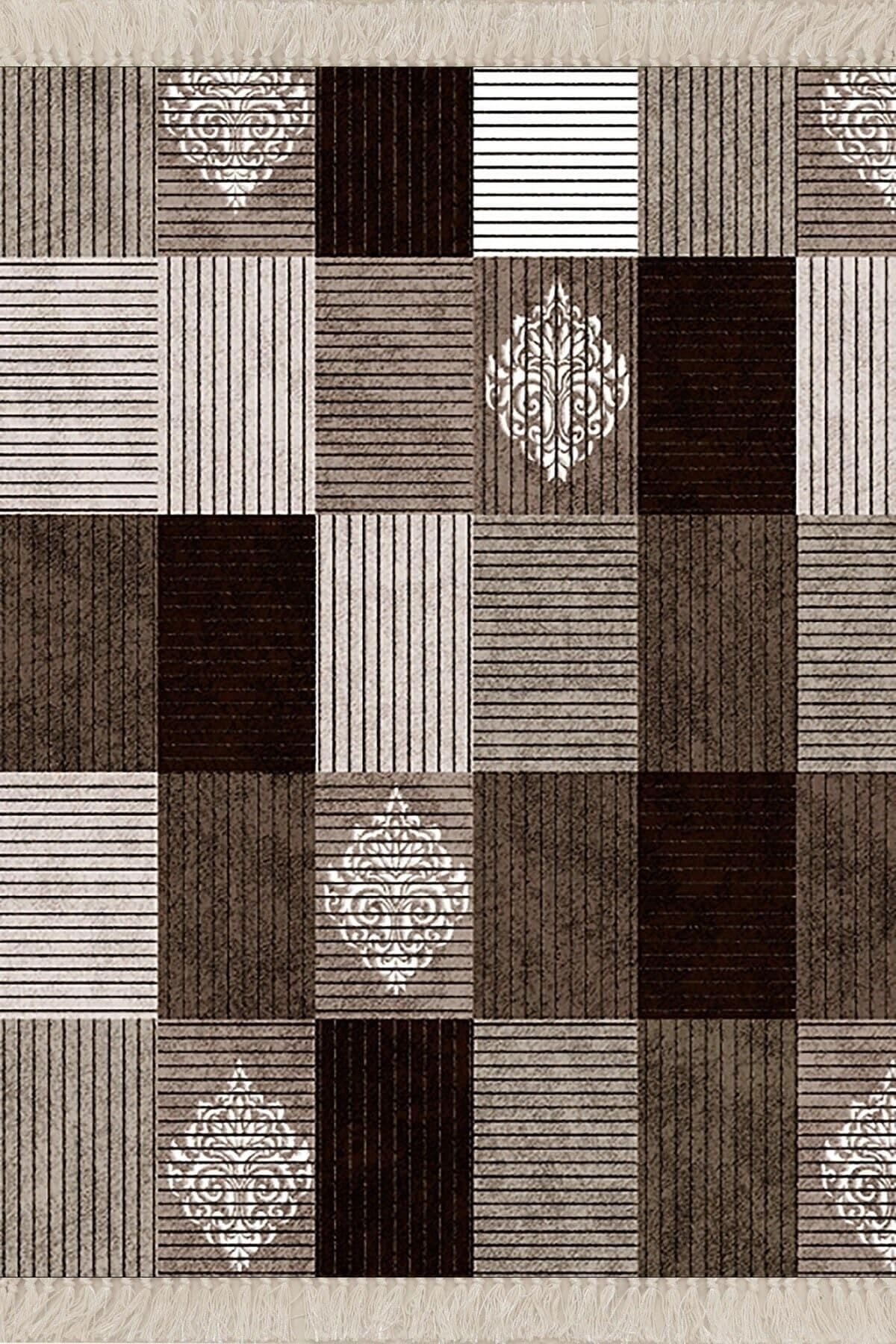 On The Clouds Kilim Desenli Etnik Dijital Baskı Yıkanabilir Kaymaz Taban Modern Salon Halı ve Yolluk MEG1127, 100 x 300