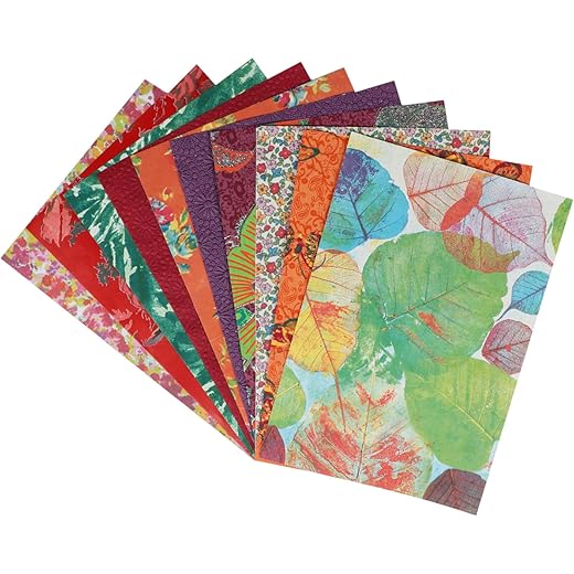 Kidsy Winsy Craft Paper Pack | 10 Assorted A4 Size Happy Prints | Decorative & Printed Sheets for DIY Art & Craft | Perfect for Painting, Drawing, Scrapbooking, Projects & Journaling (100-250 GSM)
