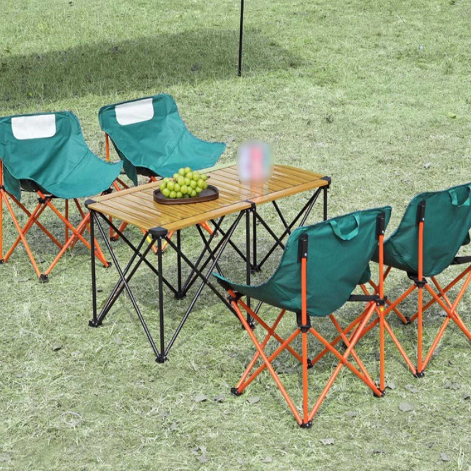 BLMAGS Carbon -Stahl -Campingtisch im Freien Campingtisch und Stuhl tragbarer Campingtisch Klappertischstuhl Klappstuhl Garten