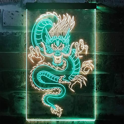 Vista 47 de ADVPRO Chinese Dragon Room Display Dual Color LED Neon Sign Green & Red 16" x 24" st6s46-i3225-gr