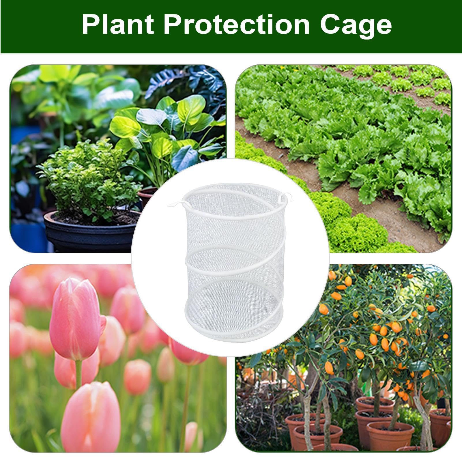 Tienda protectora de plantas 4 Piezas Barrera Contra Animales Con 16 | Malla Protectora De Plantas Desplegable Vegetales Flores Frutas Bancal Elevado Parche De Fresas Balcón Y