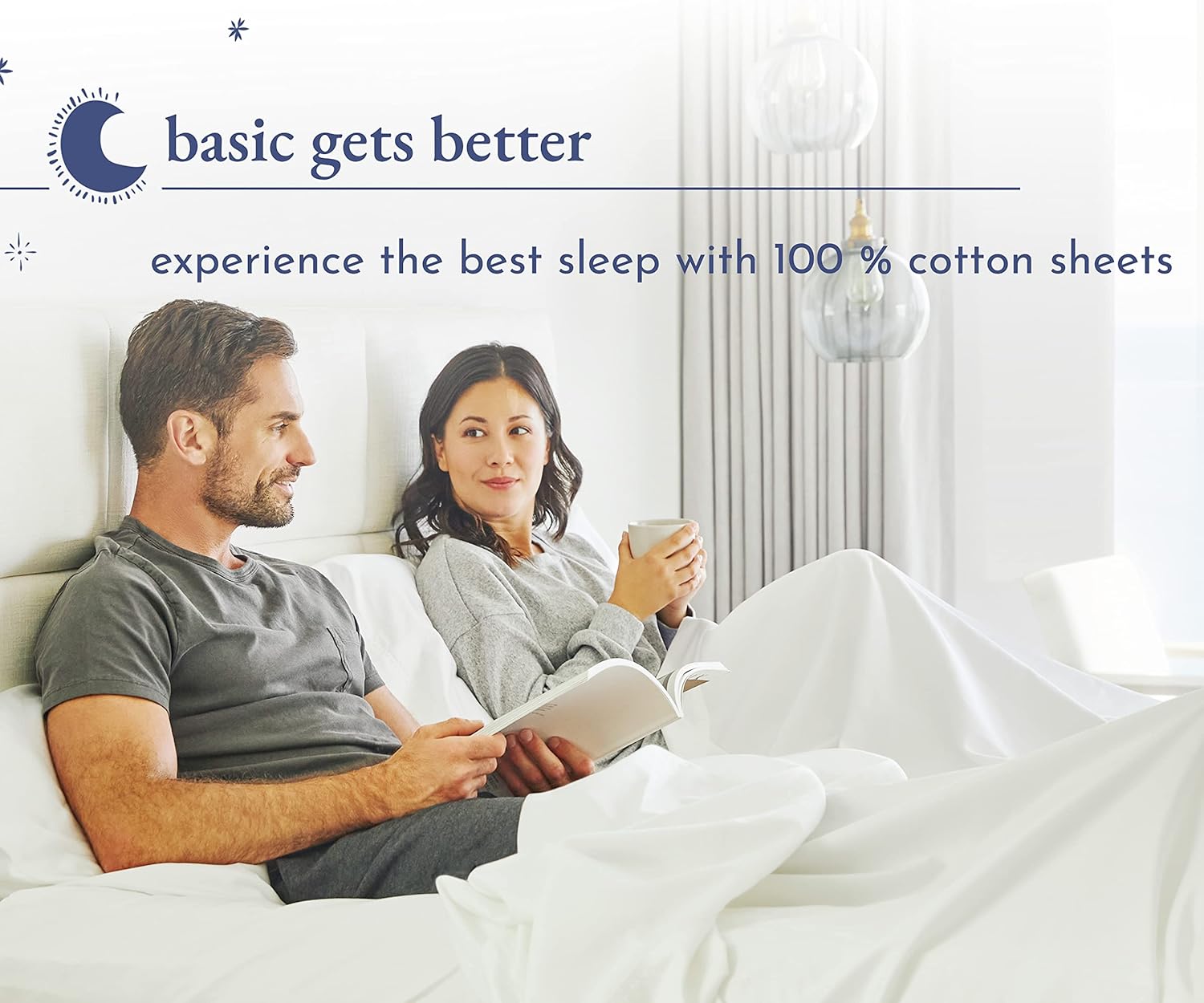 Soft Cooling Sheets 100% Cotton Sheets for Queen Size Bed Sheets with Deep Pocket, 4 Piece Bedding Sheets & Pillowcases, Queen Sheet Set with Sateen Weave ( Queen , White ) : Home & Kitchen