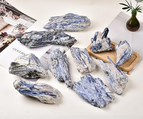 Miniatura 6 de JIC Gem Cristal curativo mineral bruto natural de cianita azul crudo irregular para decoración del hogar, 1 pieza de 1.1-1.54 libras