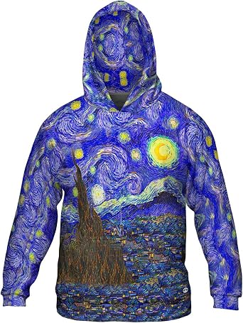 Yizzam- Vincent Van Gogh - The Starry Night -Allover Print - Mens Hoodie :  Clothing, Shoes \u0026 Jewelry
