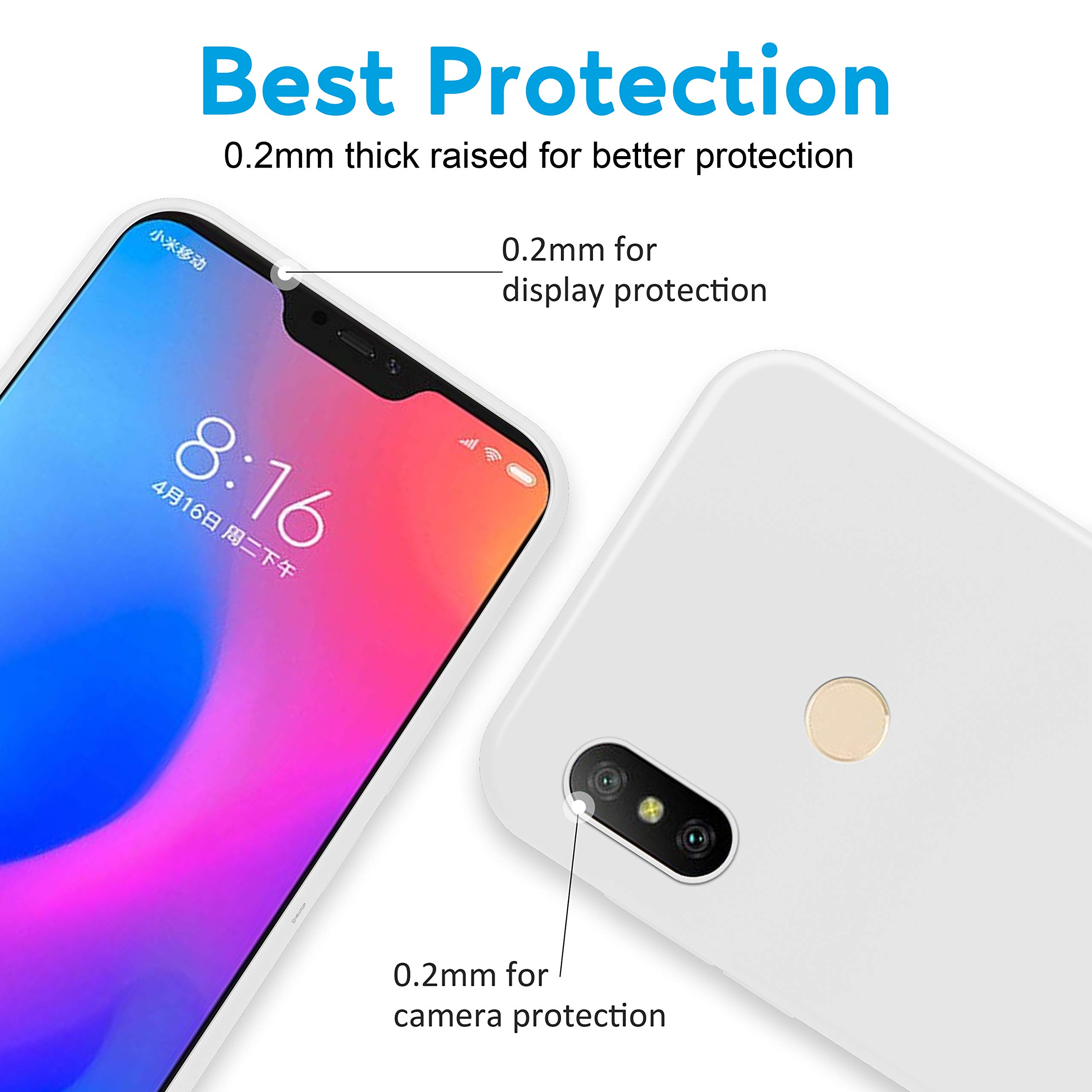N NEWTOP Cover Compatibile per Xiaomi Mi A2 Lite, Custodia TPU Soft Gel
