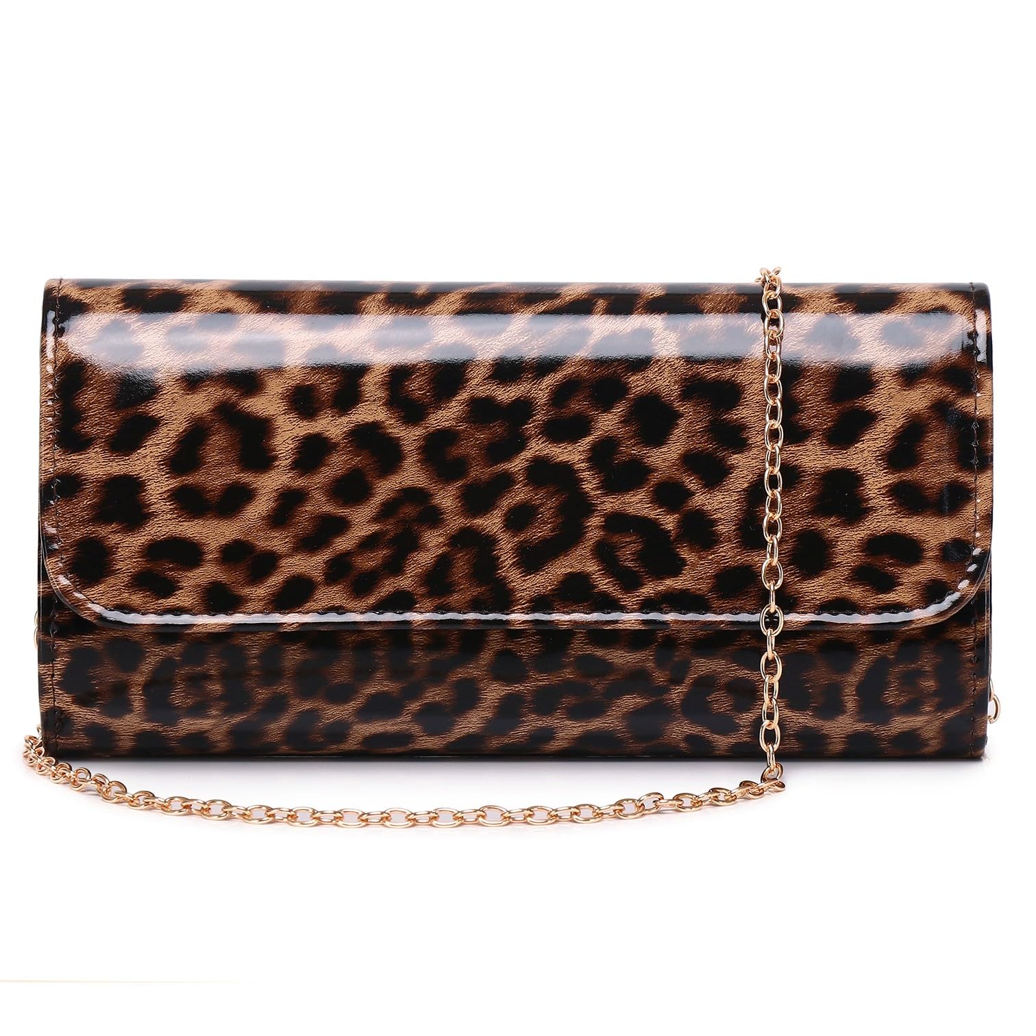 Patent Leather Envelope Clutch Womens Evening Handbag Stylish Shoulder Bag Purse for Christmas Wedding Party Prom