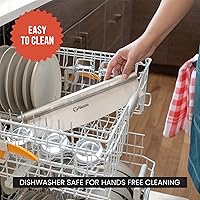 Vista 6 de Chef Pomodoro Cuchillo basculante para pizza con cubierta protectora, multiuso de 14 pulgadas con hoja de acero inoxidable súper afilada, cubierta