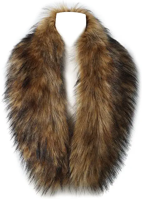 Cuello de Piel Sintético para Chaquetas y Abrigos de Mujer y Hombre