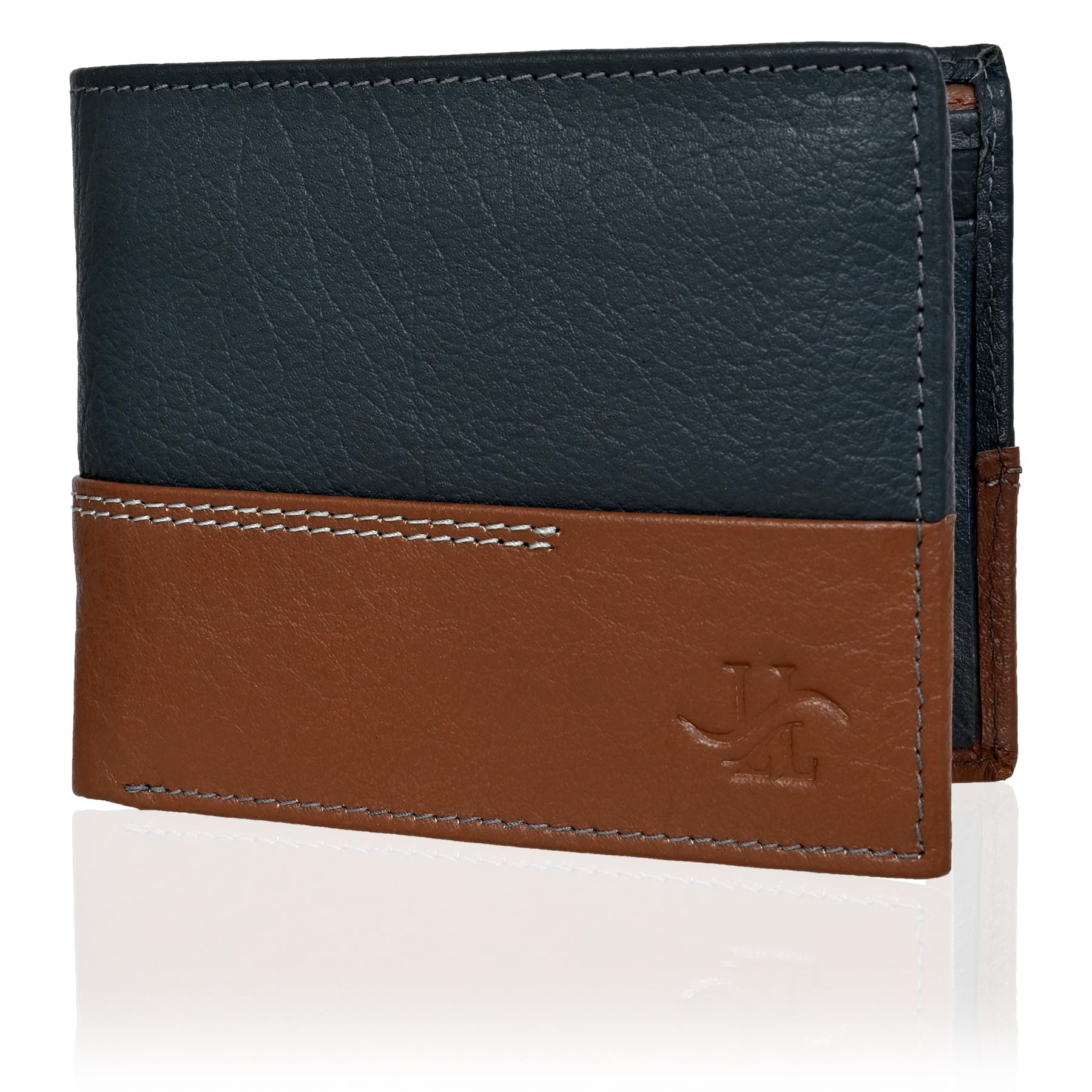 Leder Luxus Bilfold Wallets For Men With 2 Hidden Compartment | Credit Card Wallet | Leather Wallet For Men | RFID Men's Wallet | With Coin Pocket (