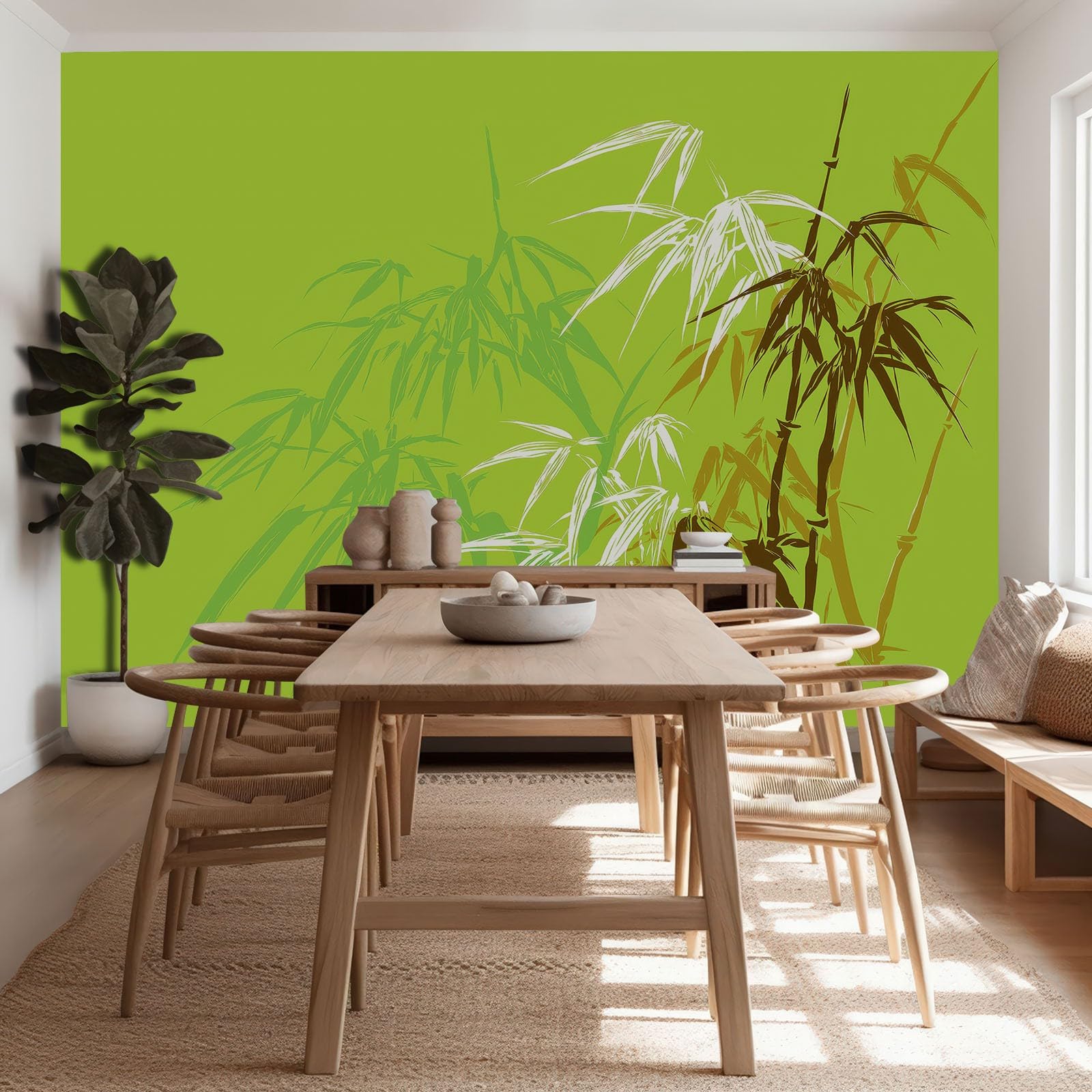 Fototapeta ścienna chińska roślina bambus 250 x 175 cm fototapeta, farba do prania atramentem, malarstwo, włóknina, mural tapeta do salonu, sypialni, pokoju dziecięcego, telewizora, sofa, tło