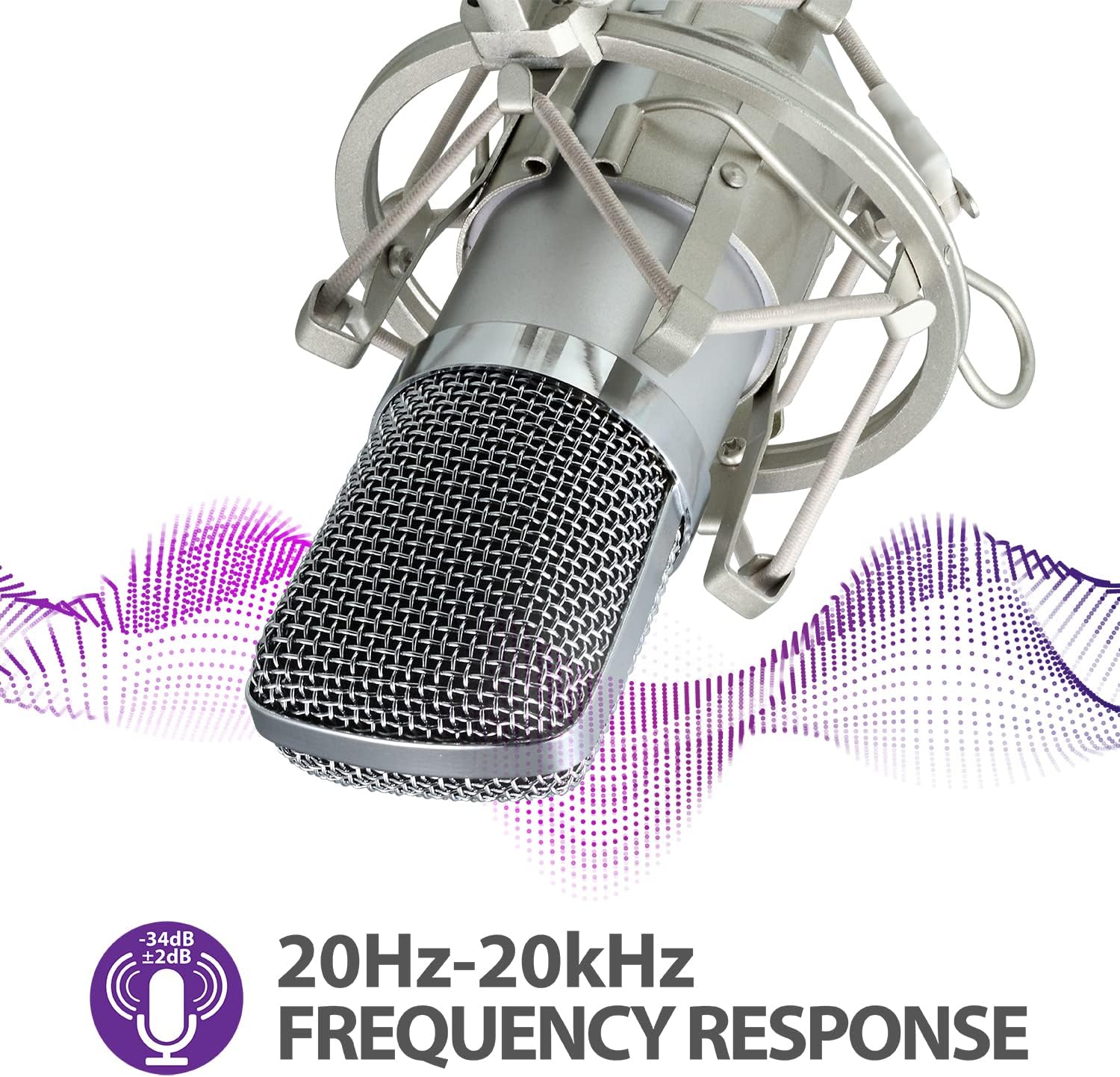 One-Day Sale: Up to 50% Off Fosmon Cardioid Condenser Microphone XLR, 360 Degree Uni-Directional Voice Recording with Mic Stand, Mount, Pop Filter Windscreen for PC Gaming, Broadcasting, Podcasting, Studio, YouTube, Tiktok Video