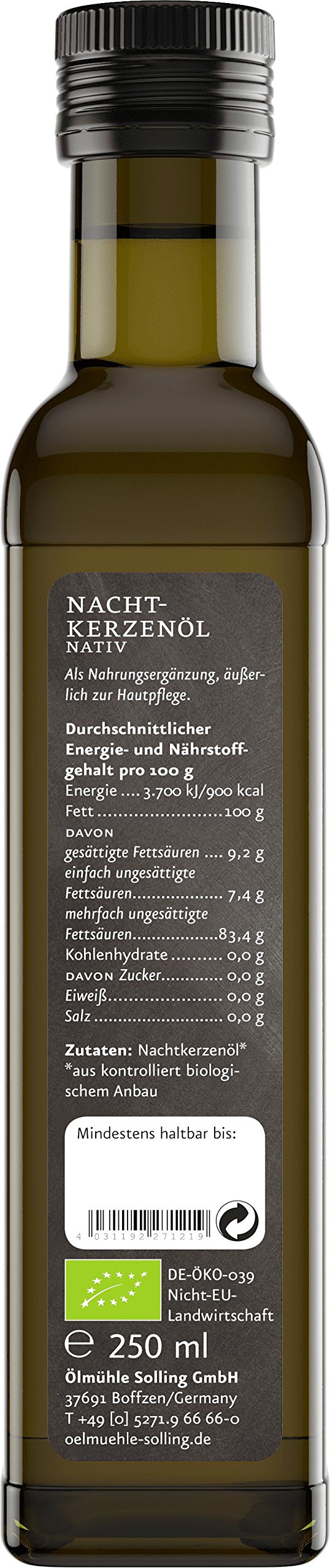 Ölmühle Solling Nachtkerzenöl nativ 250ml - BIO
