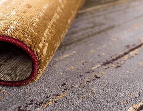 Miniatura 10 de Unique Loom Barista Collection - Alfombra Mundo Nova (6 pies 1 pulgada, redonda, beigeazul)