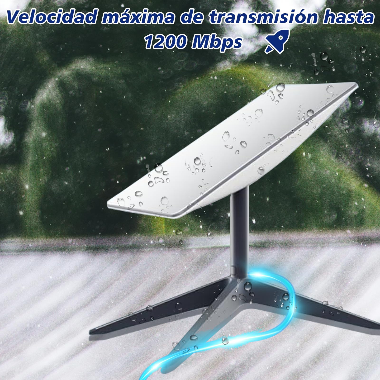 Starlink Gen2 - Cable de repuesto Starlink (10 m, transmisión de alta velocidad, 1200 Mbps, resistente al agua, Starlink Rectangular, Satellite V2, protección multifunción, Starlink V2,
