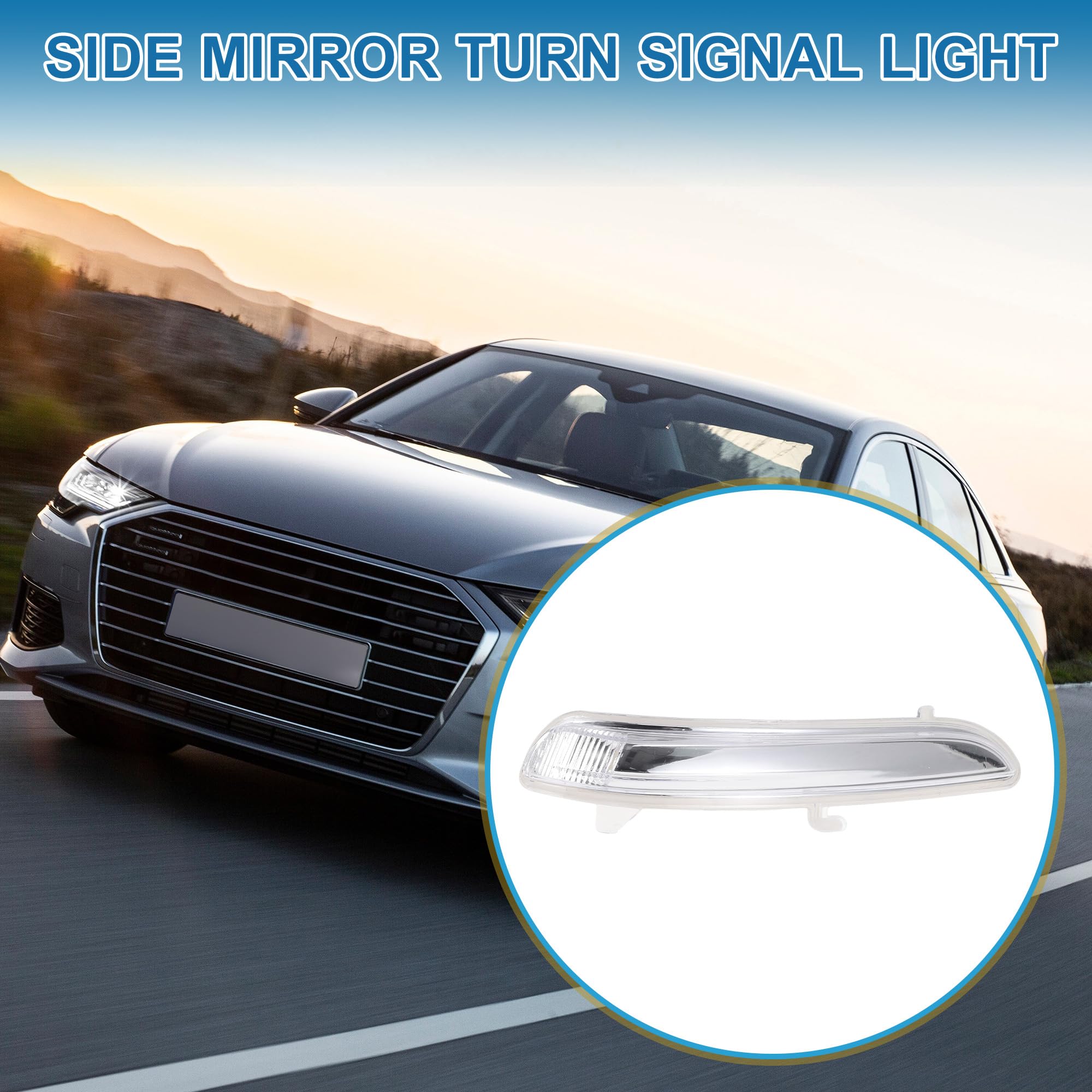 A ABSOPRO Specchietto Retrovisore con Luce di Segnalazione Sinistra No.1607512680 Lampada Luce di Segnalazione a LED per Peugeot 208 2008 2012-2017 1 Pz