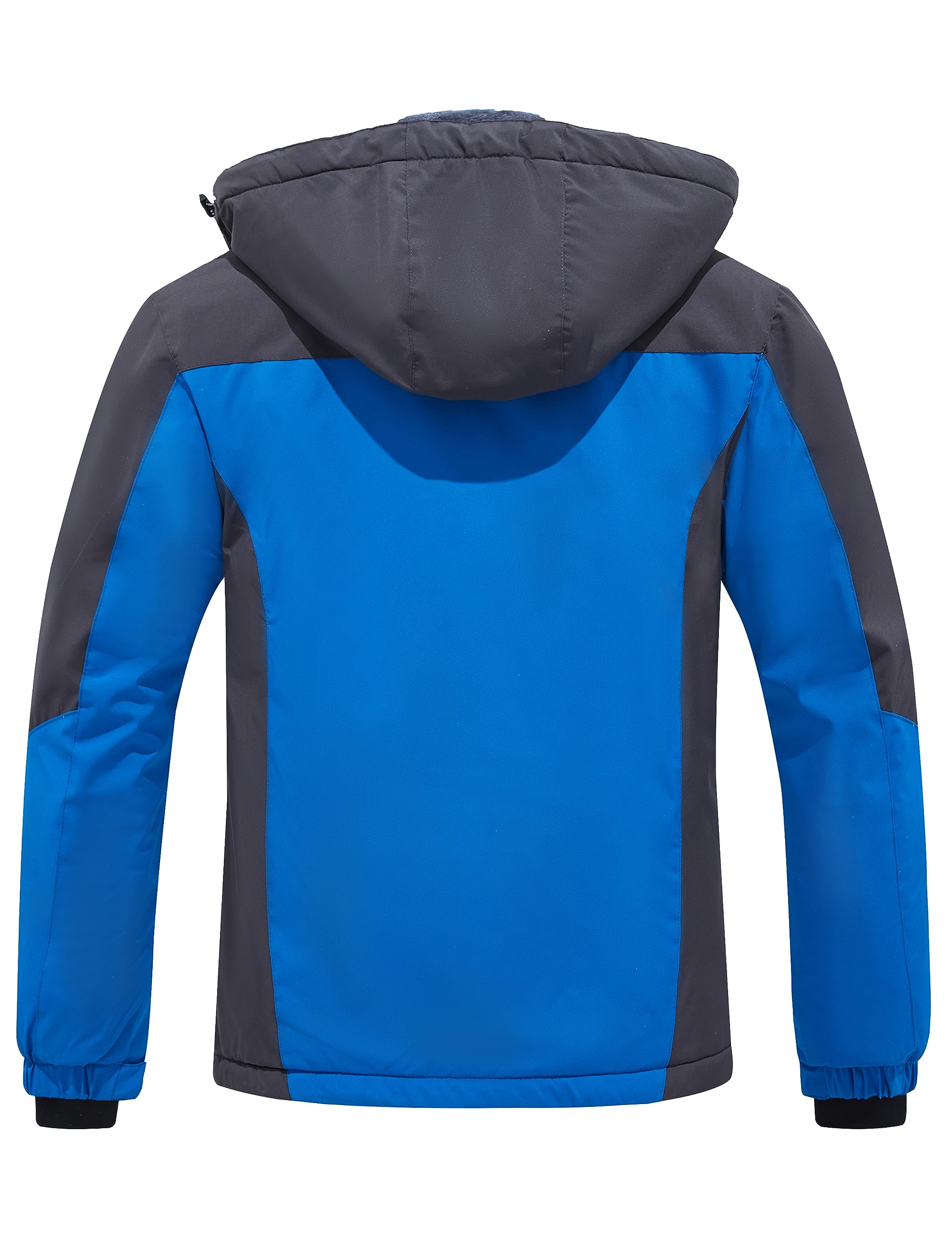 wantdo Men's Hiking Soft Shell Ski Jacket Mountain Windproof Snowboard Light Hood Coat Blue & Grey M