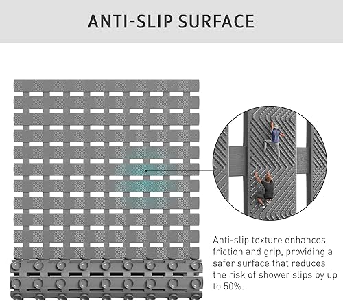 Miniatura 5 de XIYUNTE Tapete de ducha antideslizante para bañera, tapete de baño de PVC de 40 x 16 pulgadas, tapete de ducha antideslizante para ducha interior,