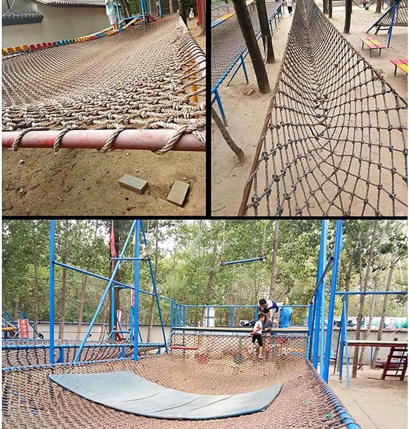 Red de Escalada al Aire Libre for Entrenamiento Equilibrio niños pequeños, ¿cuántos Metros se Necesitan for Realizar un Pedido Algunas Piezas?(10mmX10cm)