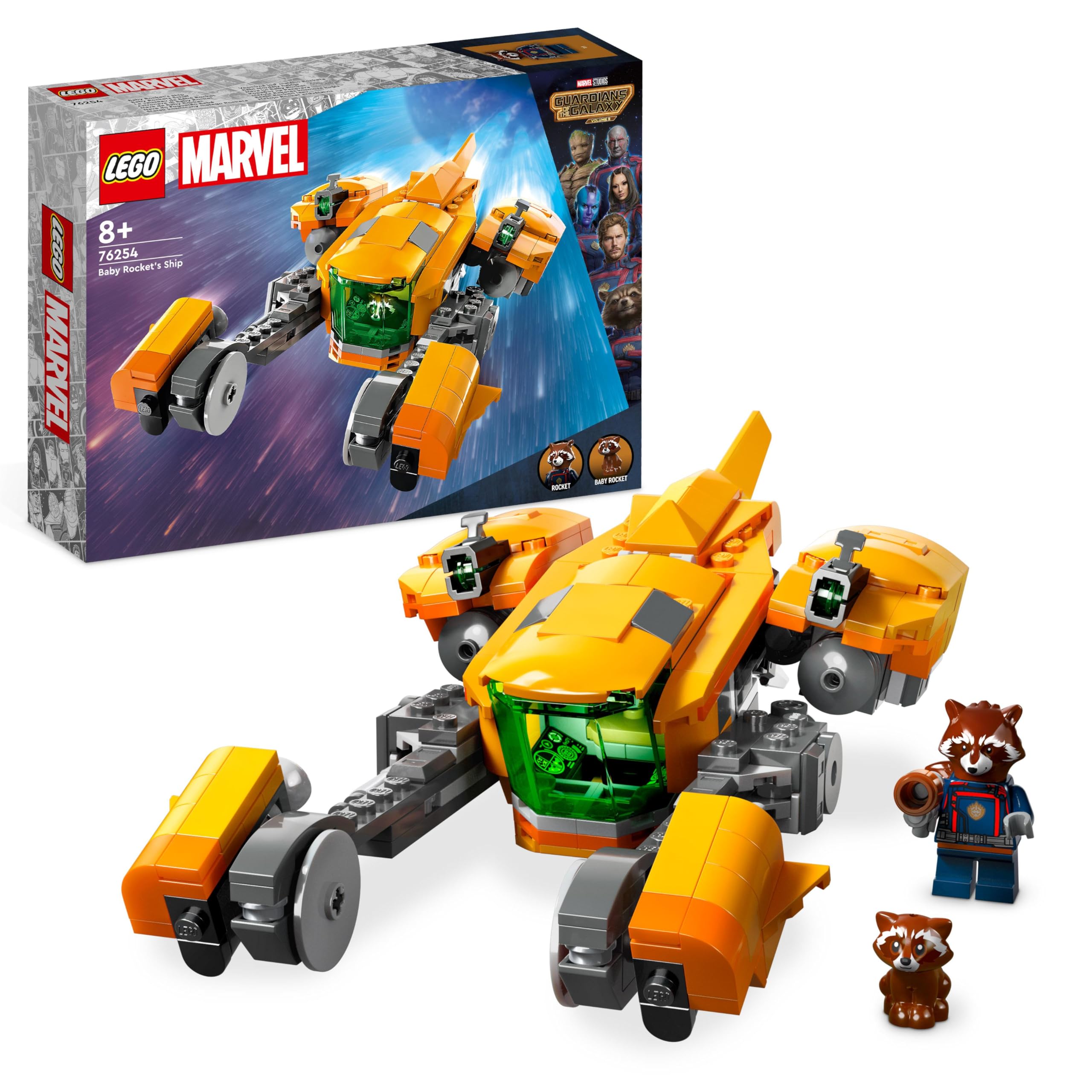 LEGO Marvel Baby Rocket'S Ship 76254 Building Toy Set (330 Pieces),Multi