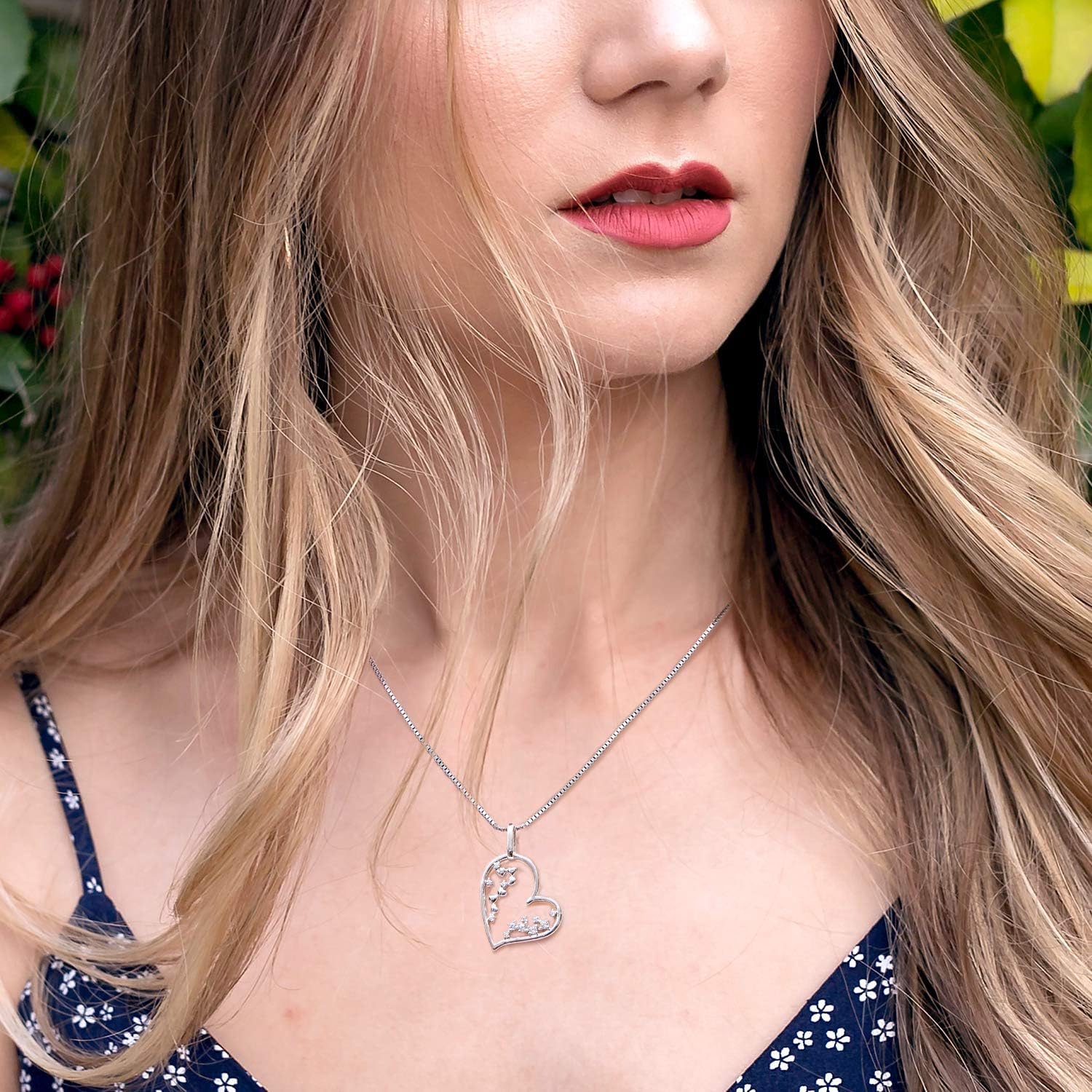 VANLAMS Infinite Love Necklace, 925 Sterling Silver Love Heart Necklace for Women, Forever Love Pendant Necklace Birthday Gift for Friends - Image 4