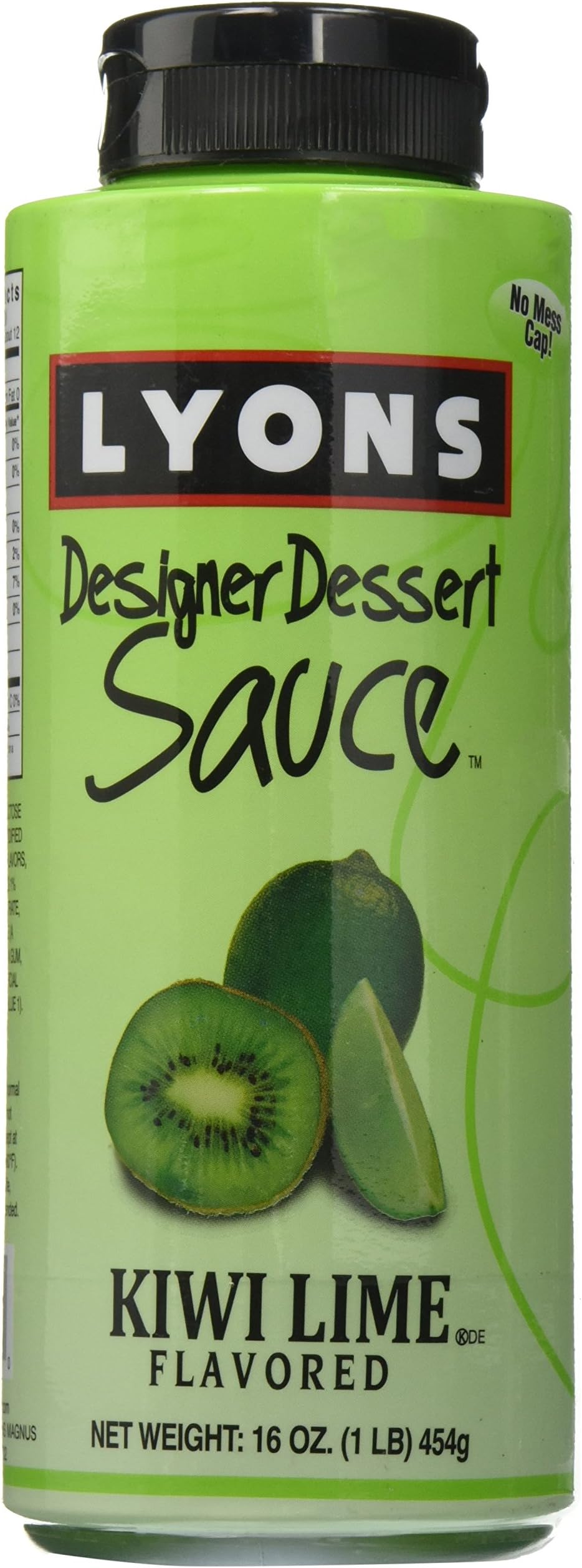 Lyons Kiwi Lime Designer Dessert Sauce Squeeze Bottle, 16 ounces