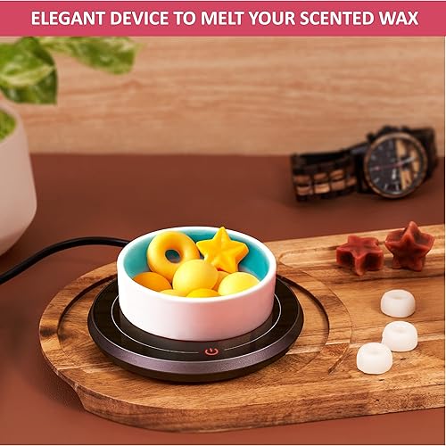 Miniatura 2 de Calentador de cera 4 en 1, calentador de velas, calentador de taza y café para escritorio apagado automático excelente calefacción, sensor avanzado,