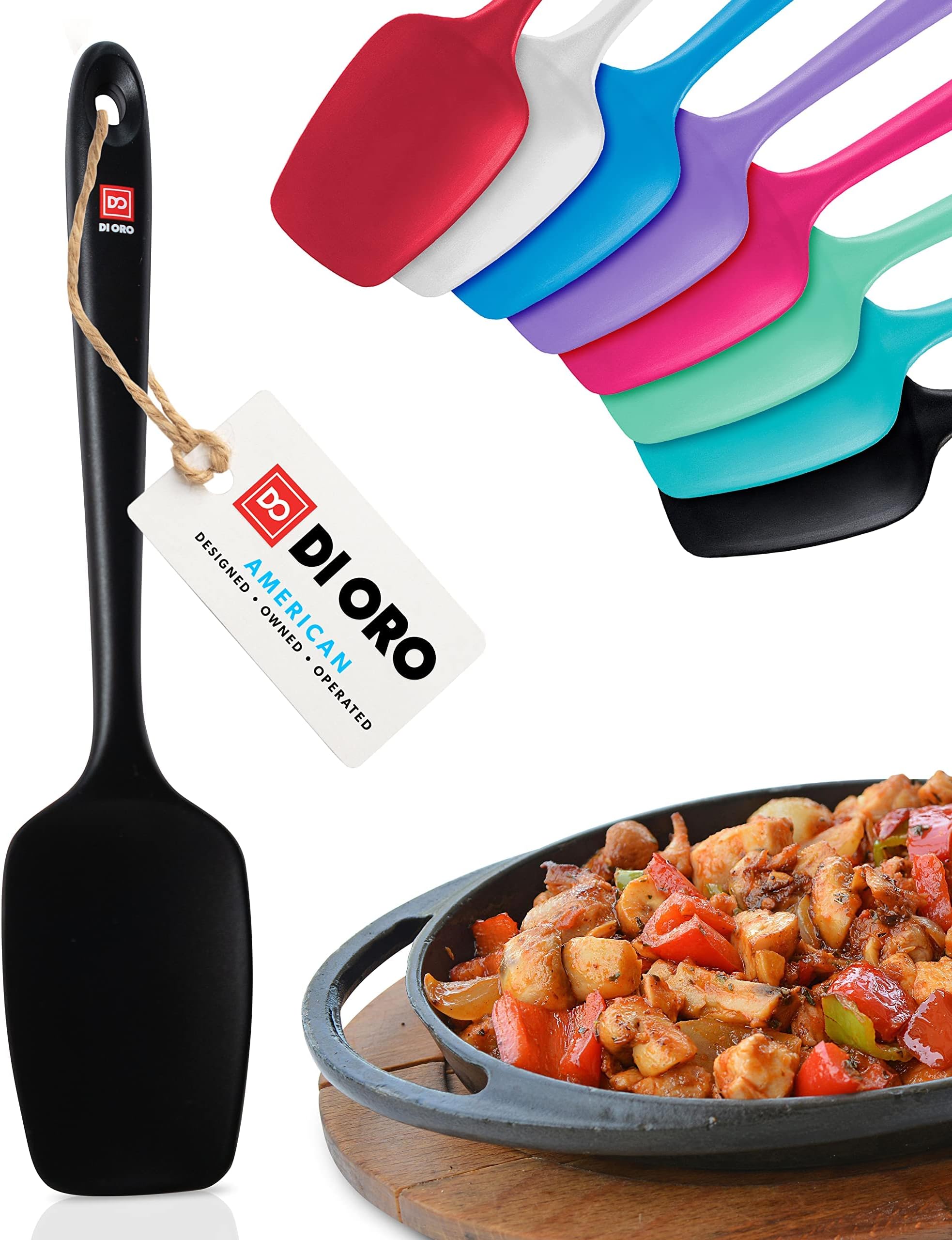 Amazon.com: DI ORO 5-Piece Turner Silicone Spatula & Spoon Set - 600°F ...