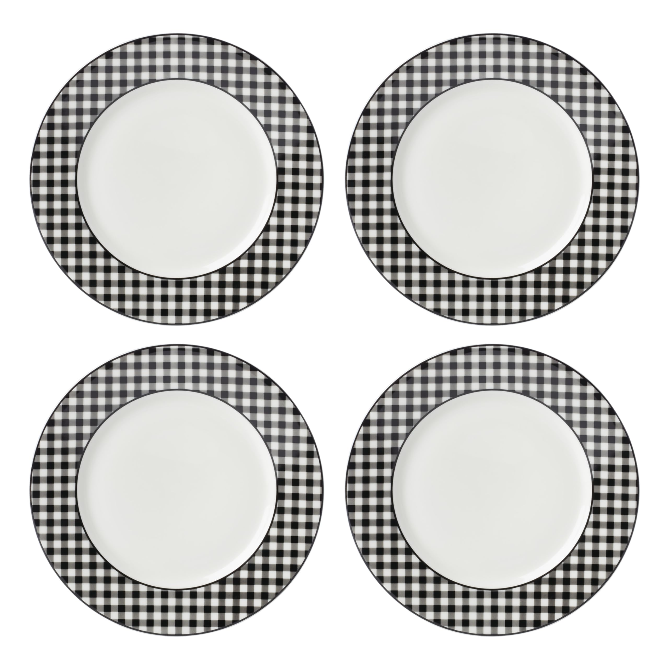 Amazon.com | Lenox Dinnerware Set, Gingham Black Dinner