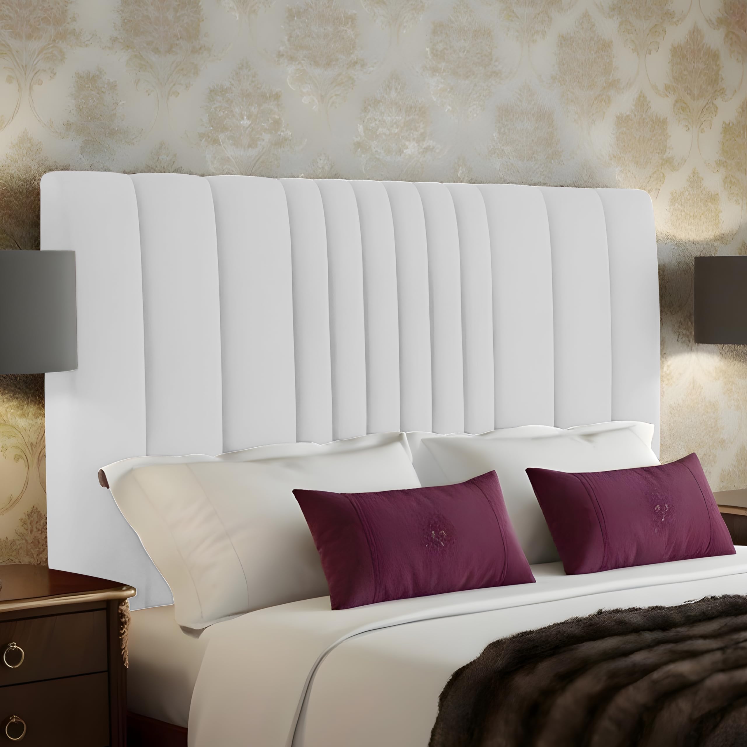 HB-1 Headboards for Beds – Manhattan 24'' Divan Bed Headboard – Headboards for Divan Beds, Bedroom & Hotel Furniture, Elegant Soft Plush Fabric Head Board
