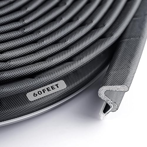 BBTO Burlete de sellado de puerta, tira insonorizada en forma de V, marco de puerta exterior para ventanas de verano, sello de espacio grande y