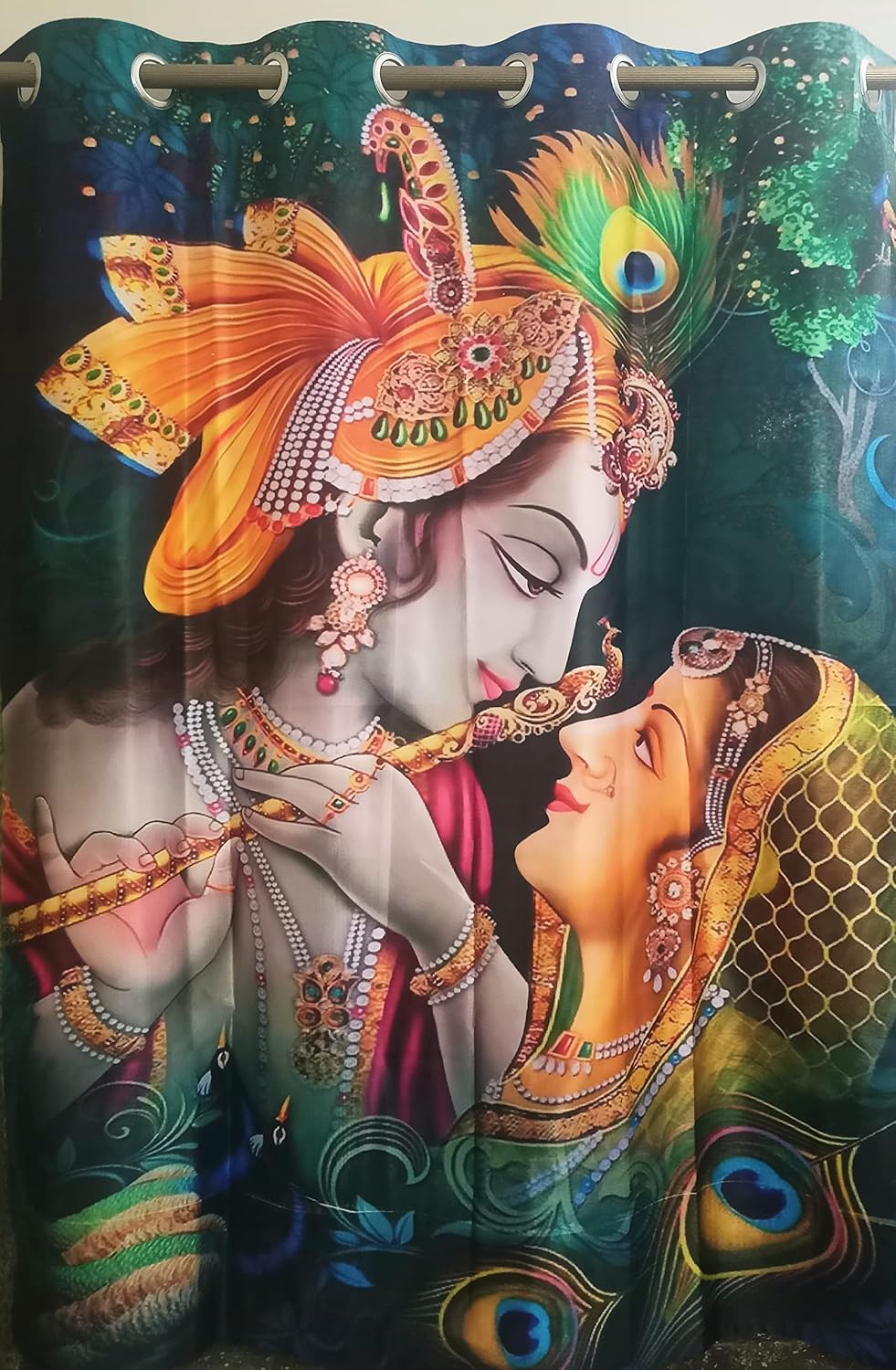 Buy VJK FAB Radha Krishna Curtain for Poojaroom/Mandir Parde/Temple