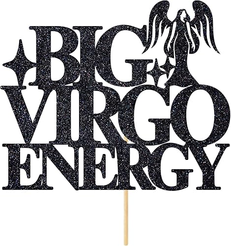 Miniatura 7 de Big Virgo Energy - Decoración para tartas, feliz cumpleaños Virgo en agostoseptiembre, temporada de Virgo, 12 suministros de decoración de fiesta de