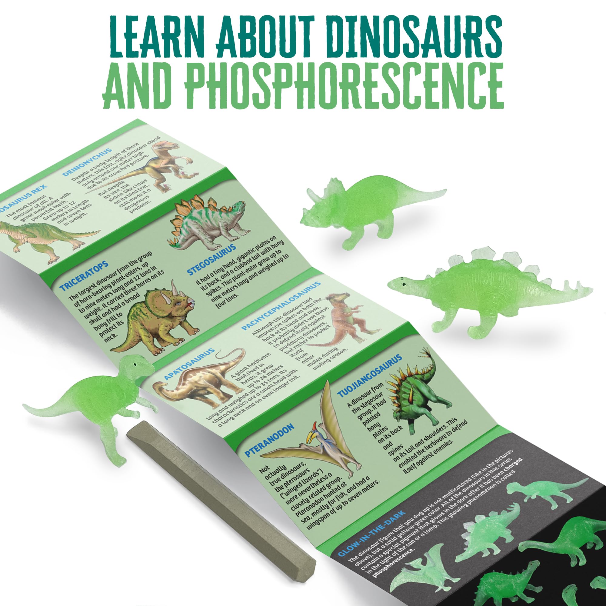 Thames & Kosmos I Dig It! Glow-in-the-Dark Dinosaurier-Ei-Ausgrabungs-Geschenk-Set, 24 Ausgrabungs-Sets mit Dino-Figuren, Partygeschenke, Strumpffüller, Osterkörbe, Sammeln Sie 8 einzigartige