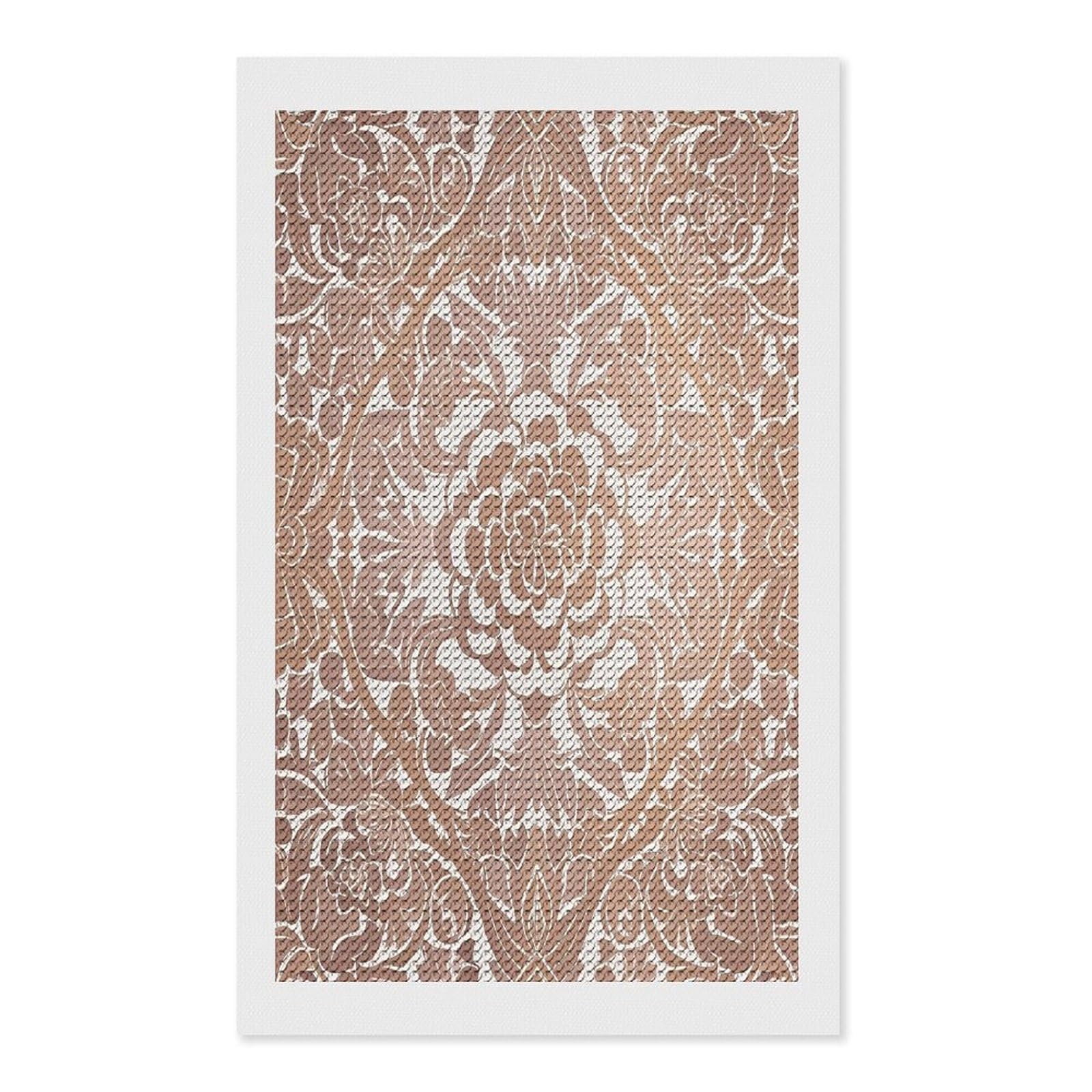 FekiLoot Rose Gold Wallpaper Diamond Painting Kits for Adults Full Round Drill Diamond Art Kits for Beginners 5D DIY Diamond Dots Paintings Diamonds Pictures Gem Art Home Wall Decor 12"x20"