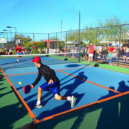 Miniatura 7 de TOBWOLF Kit de marcado de cancha de pickleball, marcadores de líneas de cancha temporales portátiles con cinta y 8 bolsas de arena, no requiere