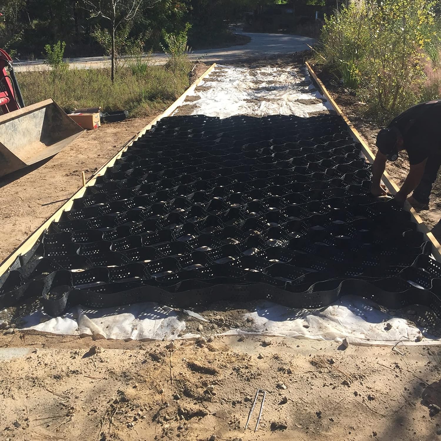 ELzEy Géogrille for allées de sentiers, pavés de Grille de Sol Robustes for Remplissage de Pierre d'herbe de chemins de terrasse (Size : 10m x 6m (33ft x19.5ft))