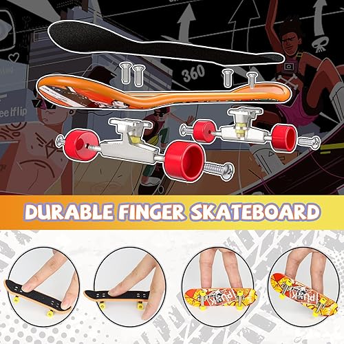 Miniatura 6 de CS COSDDI Finger Toy Skateboards Finger Skateboard Park Ramp Toys Mini Fingerboard Rail Kit, Ultimate Skatepark Training Props - Rampa de parque de